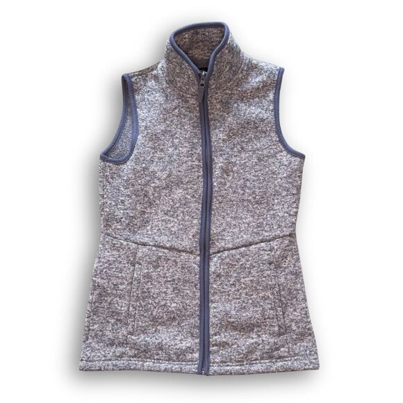 Women's Mountain Hardwear Blue Gray Heathered Vest Size 8 - Picture 1 of 7